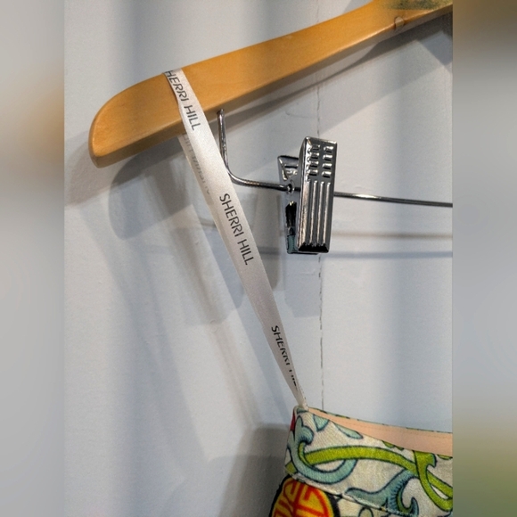 Sherri Hill Bubble Skirt 50854 Green Pink size 2 Prom Homecoming‎ Floral Easter - Picture 3 of 15